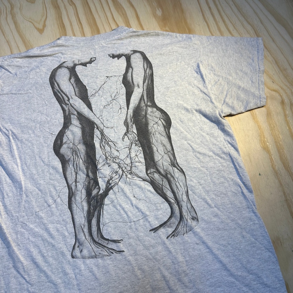 Ryan Rosemoor Anatomical Sketch Graphic Tee Grey Mens Large Art Shirt